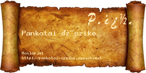 Pankotai Őszike névjegykártya
